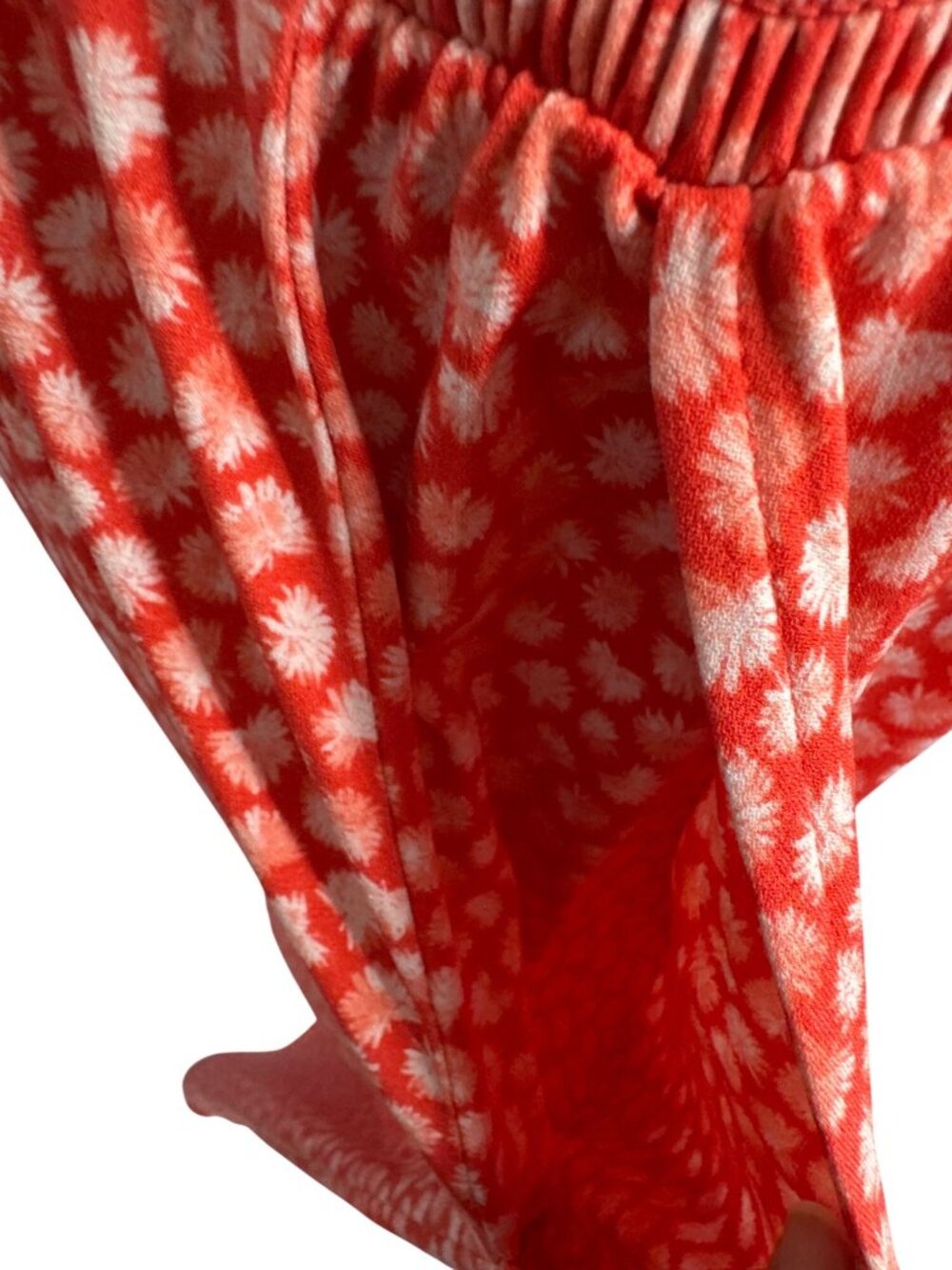 Michael Kors Strapless Smocked Coral & White Jumpsuit Summer Beachwear XL - Picture 4 of 9